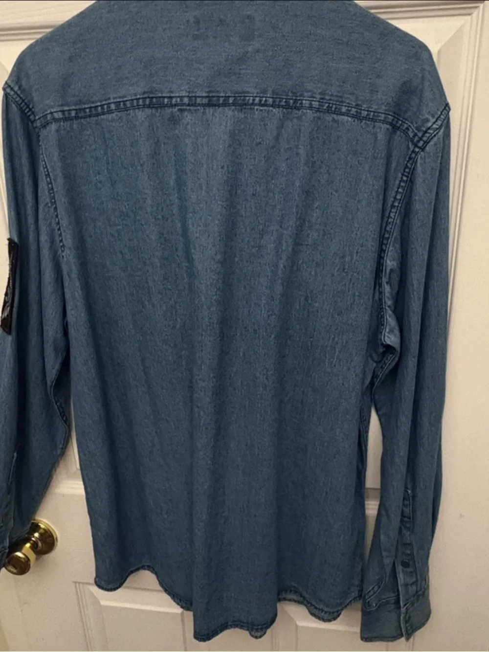 INC Mens Denim Snap Front Shirt Size Large New - Picture 4 of 5